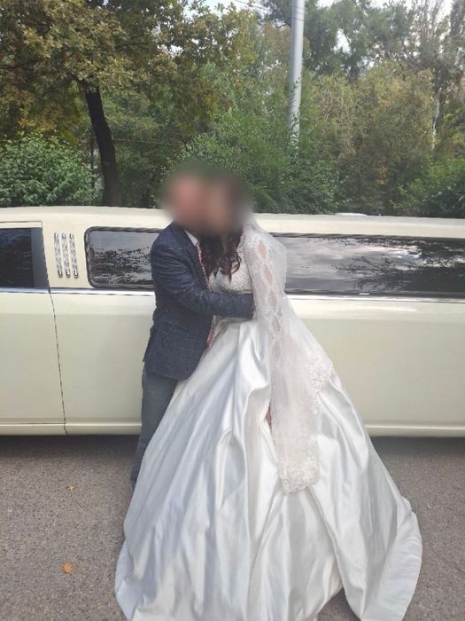 Свадебное платье айвори, белоснежное, красивое