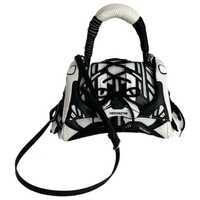 Geanta Balenciaga hourglass cloth handbag mica