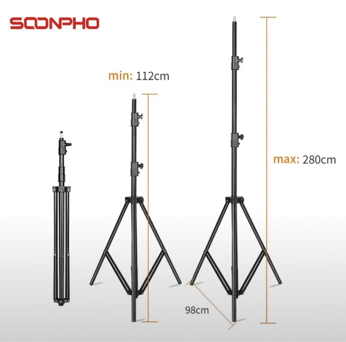 Стойка для стветового и фото оборудования усиленная, до 10 кг
