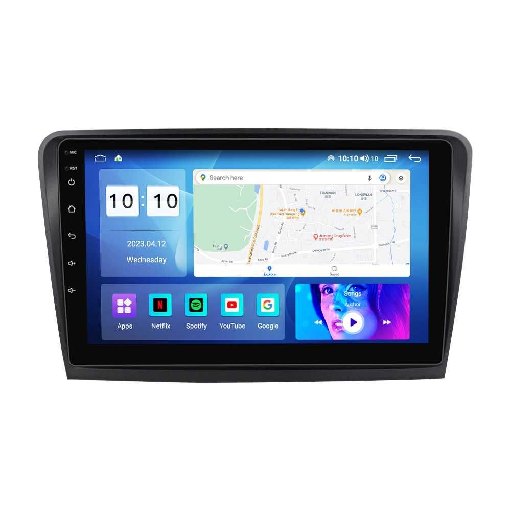 Navigatie Android 14 SKODA SUPERB 1/8 Gb Waze CarPlay + CAMERA