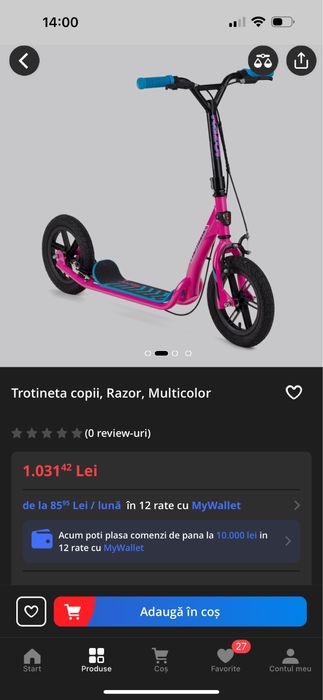 Trotineta Razor Albastra