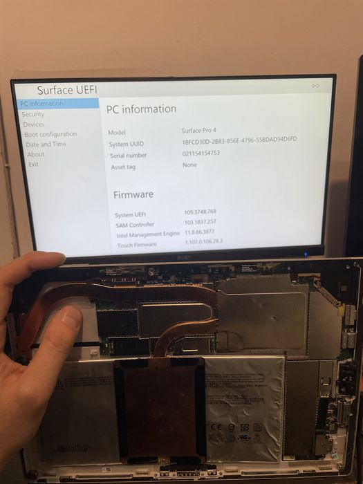 Placa de baza Surface Pro4