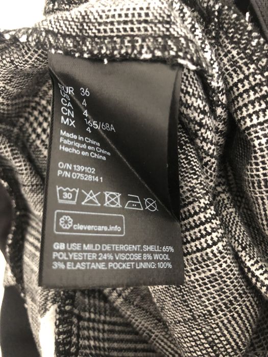 Pantaloni gri carouri H&M, marimea 36
