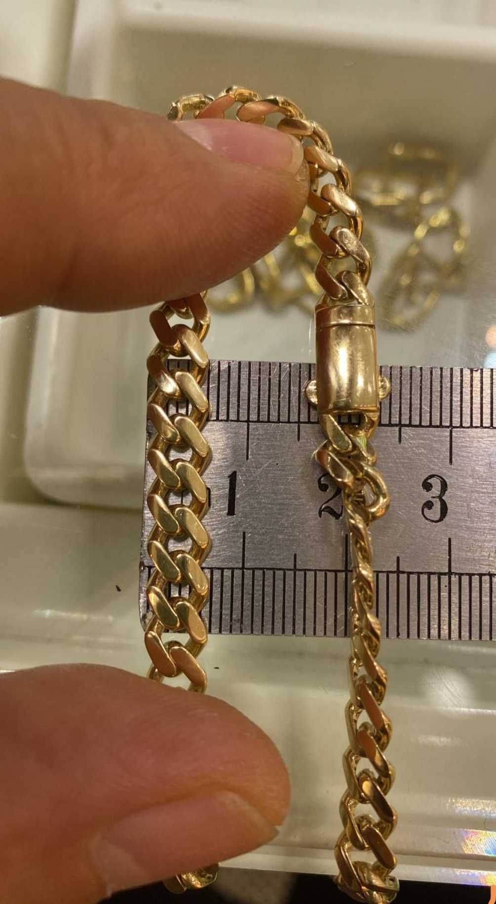 Vând lanț nou de aur, 14k, model cuban 24,98 grame și 60 cm lungime.