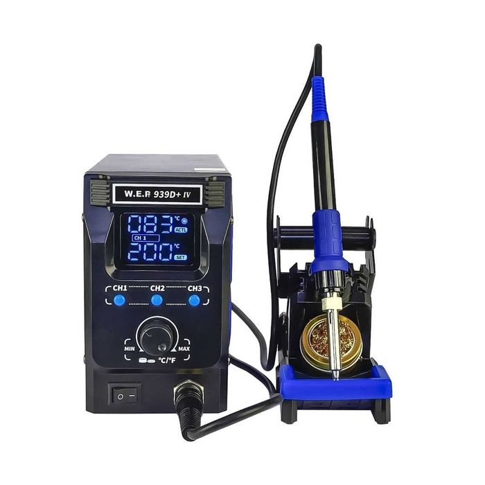 Станция за запояване WEP 939D+-IV дисплей, нагревателен елемент Hakko.