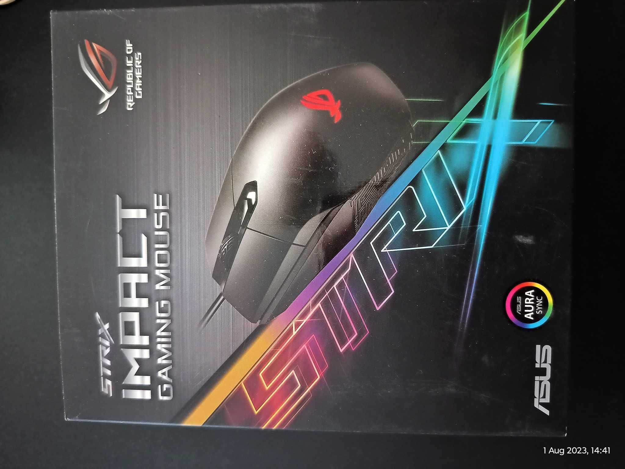 Mouse gaming ASUS ROG Strix Impact ambidextru, iluminare Aura Sync RGB