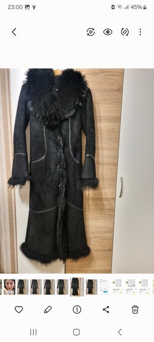 Дубленка  женская  с красивым мехом чернобурки
