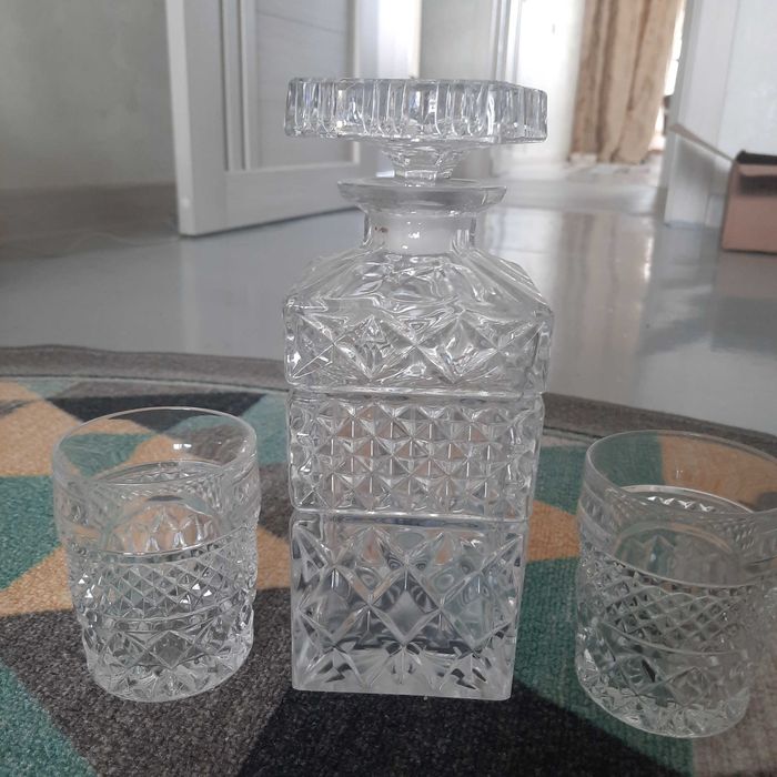 Графин, с двумя стаканами,Чехословакия