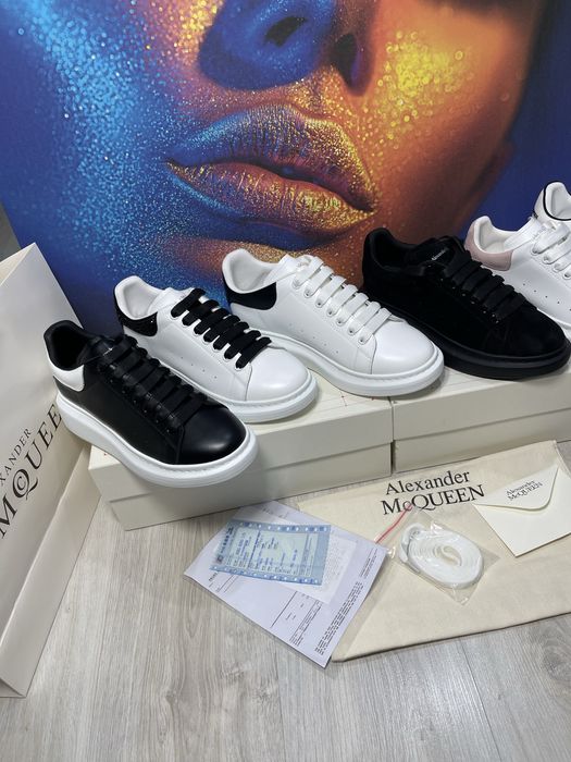 Adidasi Alexander McQueen piele naturala 100% Full Box colectie noua