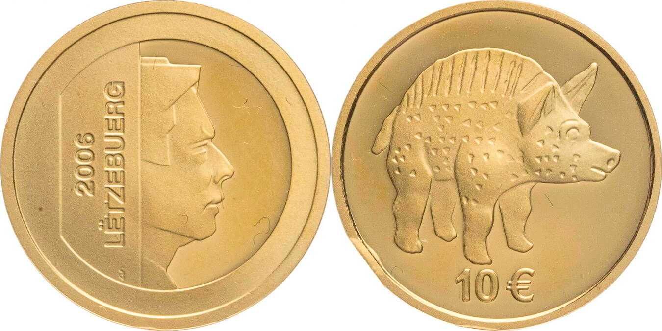 Златна монета Люксембург 2006 "Диво прасе" 1/10 oz