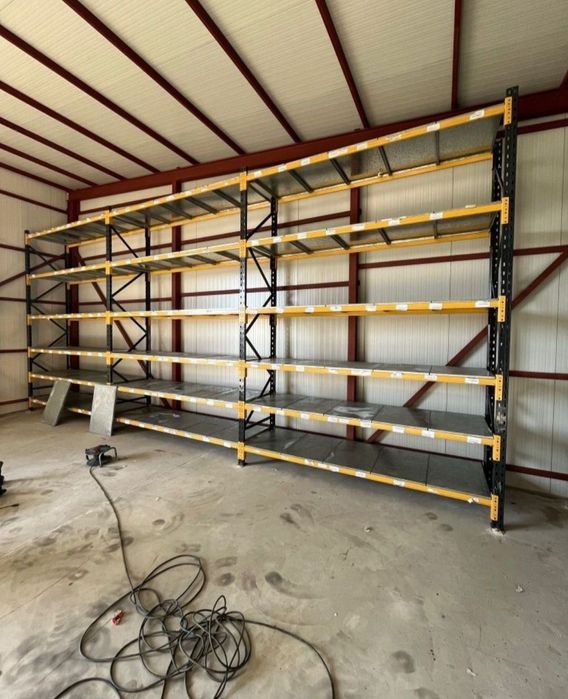 Rafturi metalice cu polițe zincate și grătare zincate 58x676