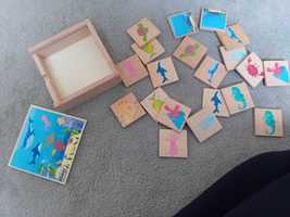 Дървена играчка домино Мемори игра за памет