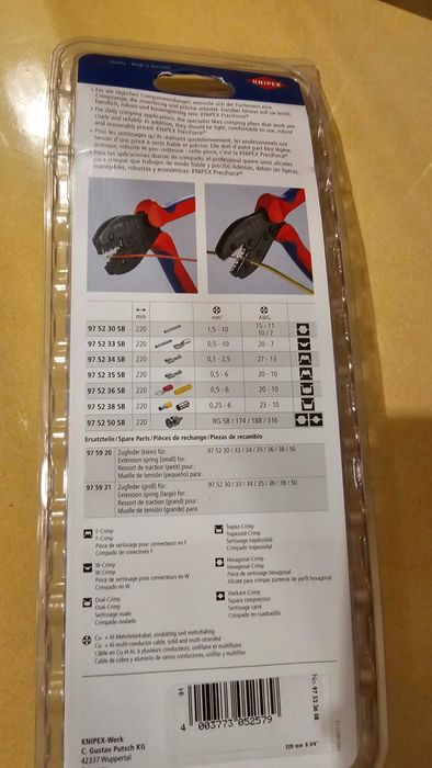 Cleste sertizat papuci Knipex 975236