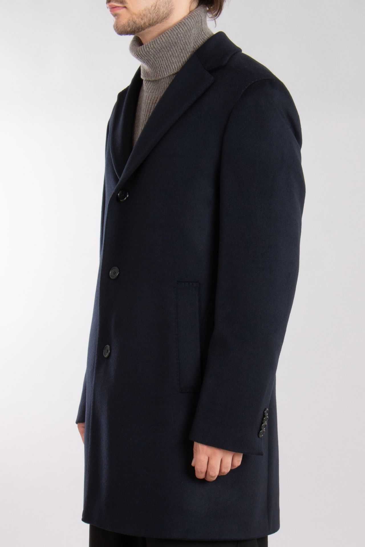 Palton de lux 54 XXL casmir Eduard Dressler NOU 100% casmir negru