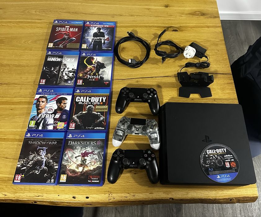 Playstation 4 Slim Ps4 3x controller jocuri