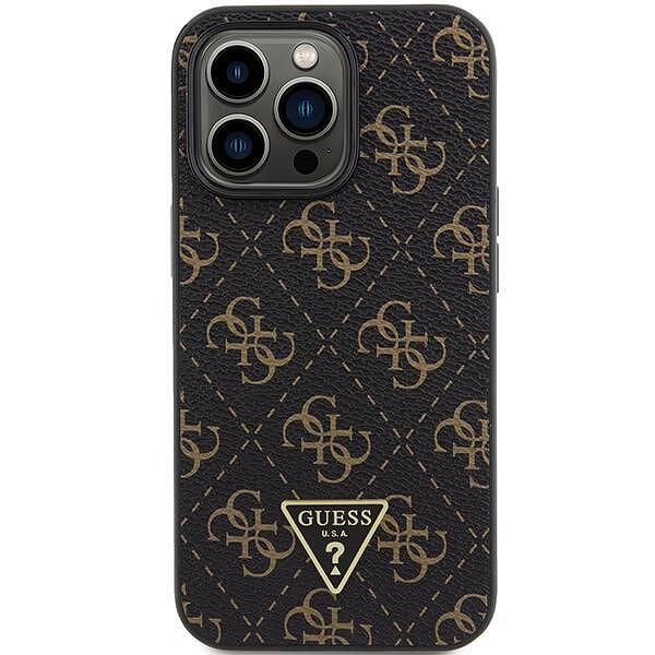 Оригинален кейс guess triangle metal logo за iphone 15 pro max black