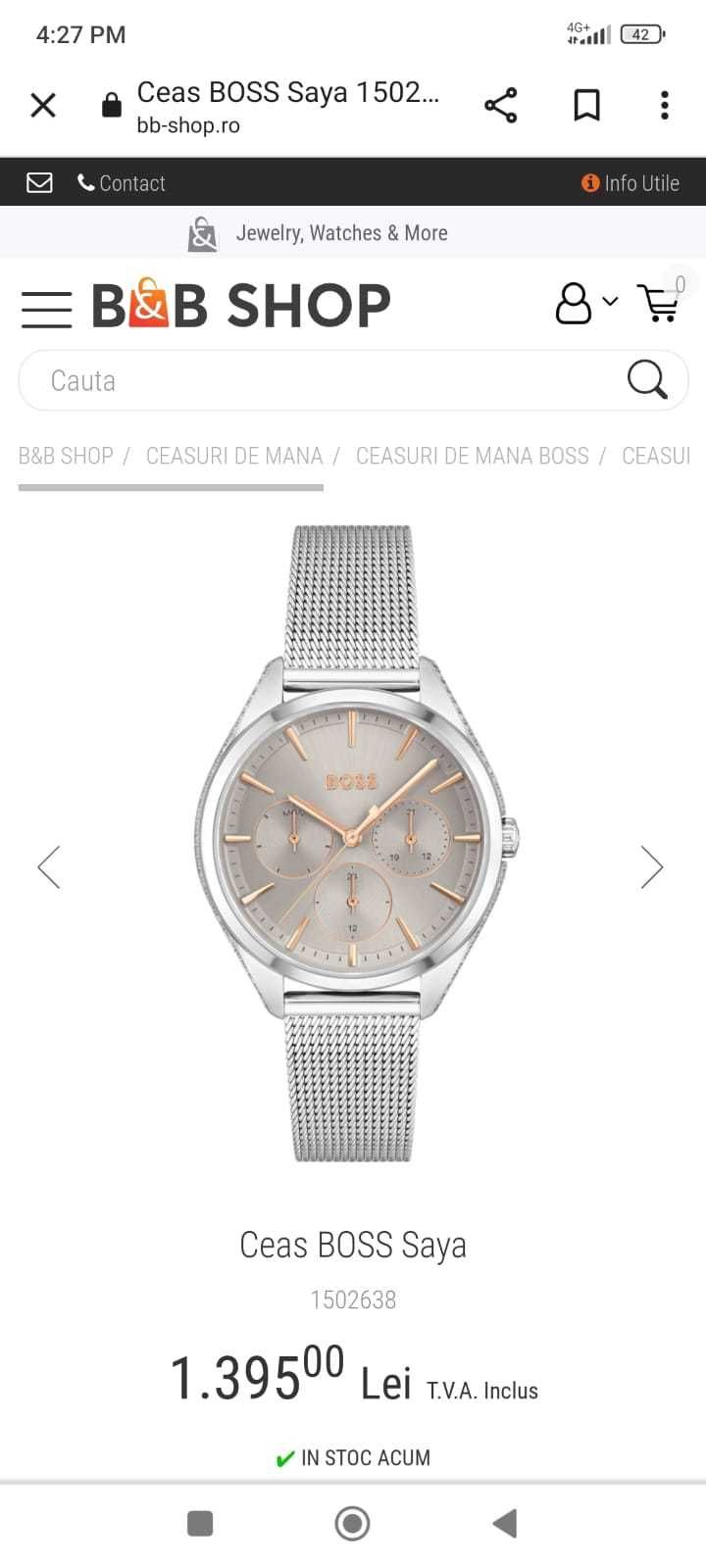 Hugo Boss ceas dama Nou!