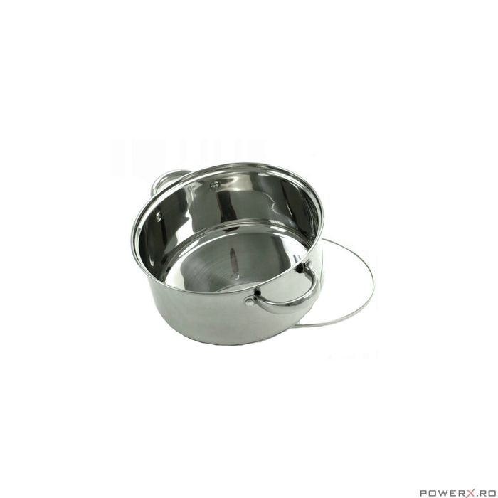 Set de 5 piese, oala pentru fiert cu abur, inox, 24 cm 5 litri