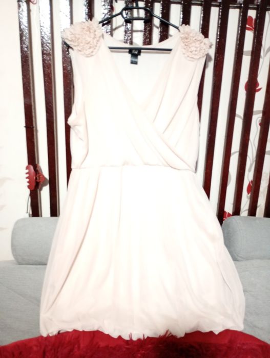 Rochie eleganta culoare alb, mărimea L