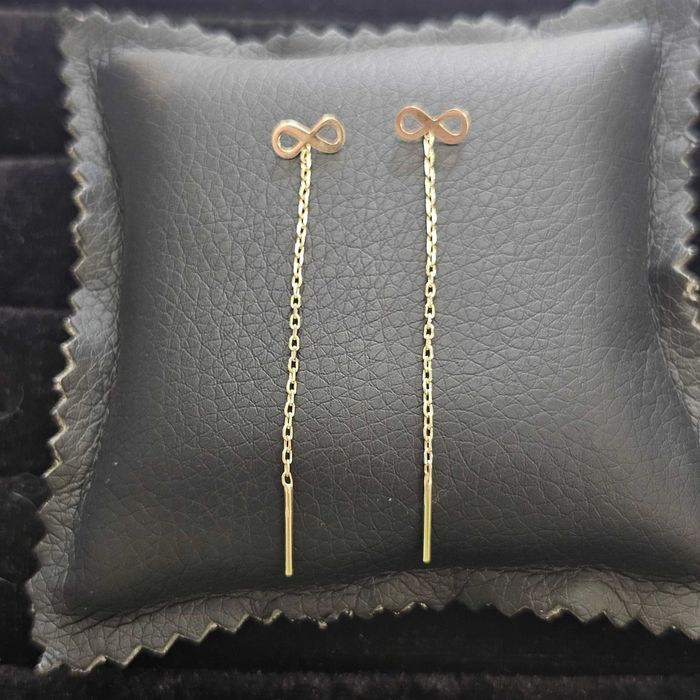 ( B32006.1 / Ag28 Doi Baieti ) Cercei Aur 14K - 0.92 grame / 368 lei