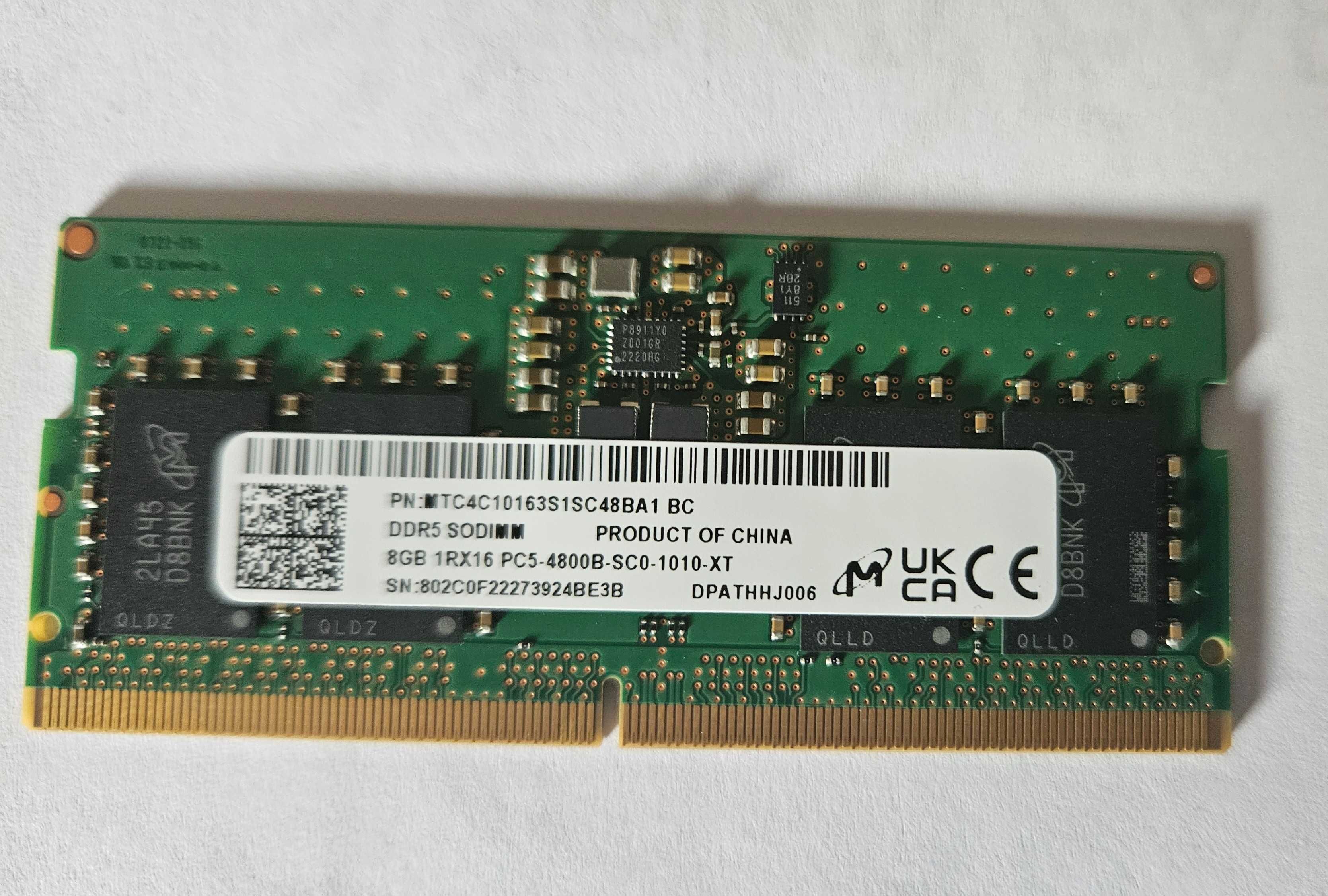 RAM памет за лаптоп SO-DIMM 8GB PC5 DDR5 4800 Mhz, нова