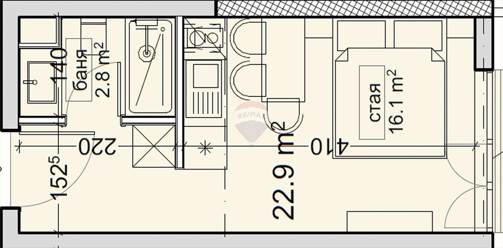 Студио в кв. Владислав Варненчик, гр. Варна СА