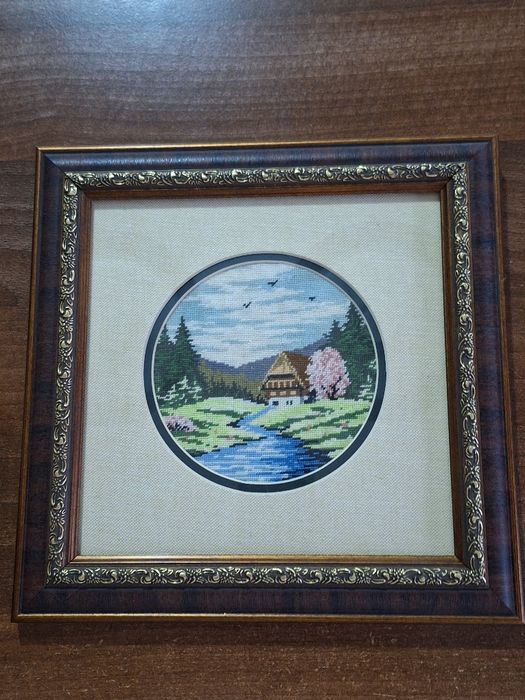 Goblen 4 Anotimpuri ,cusut cu punct mic,diagrama.