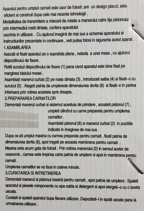 Aparat profesional pentru umplut carnati GRUNBERG INOX NOI - 150 Lei