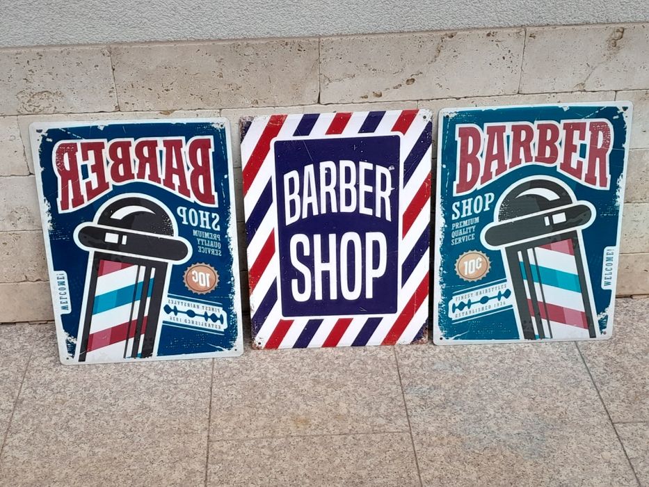 Reclama din metal,  Barber Shop,  40 / 30 cm