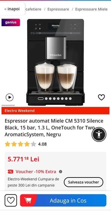 Espressor ,aparat cafea Miele CM5310 Silence