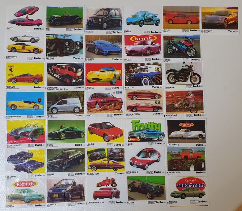 Вкладыши наклейки turbo