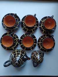 Сервиз за кафе/чай - рисувана керамика