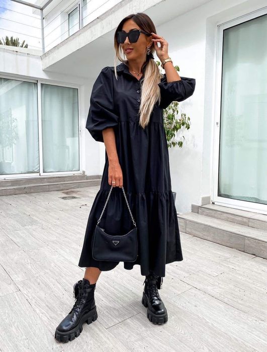 Черна дамска рокля