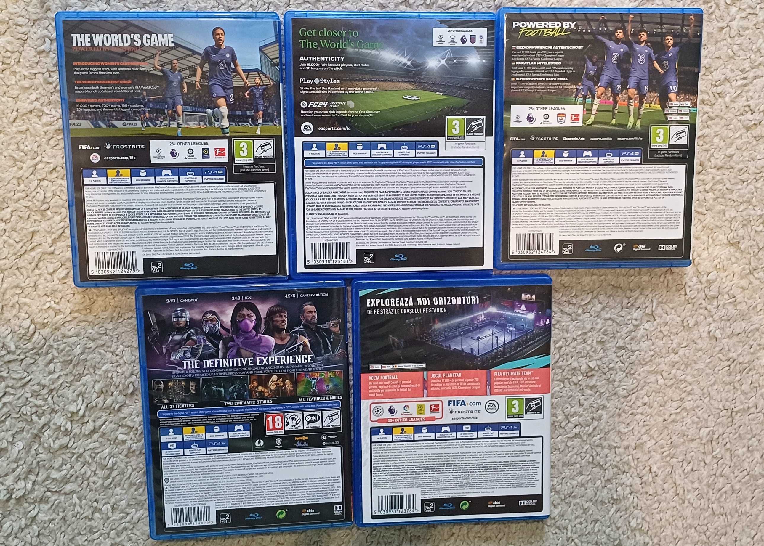 FIFA 22, FIFA 20, Mortal Kombat 11 Ultimate edition