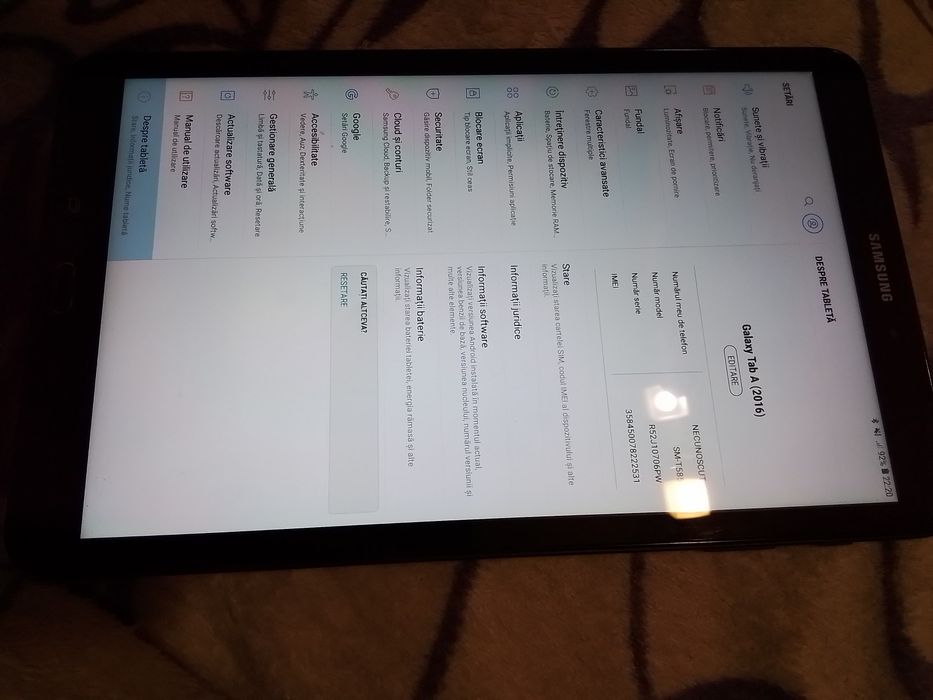 Samsung galaxy tab A2016 model  sm t-585