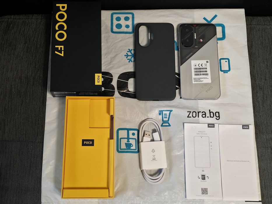 ***ЧИСТО НОВ 256GB Xiaomi POCO F7 Гаранция Зора 2027г. Silver / Сив