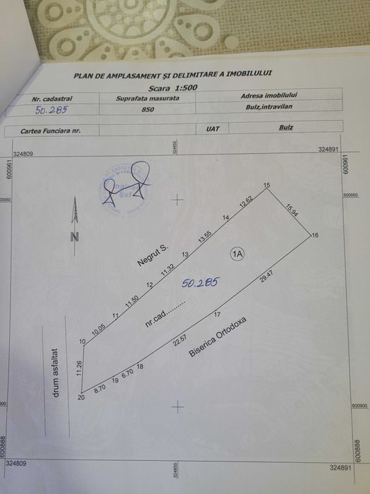 Vând teren în Munteni,Bulz!