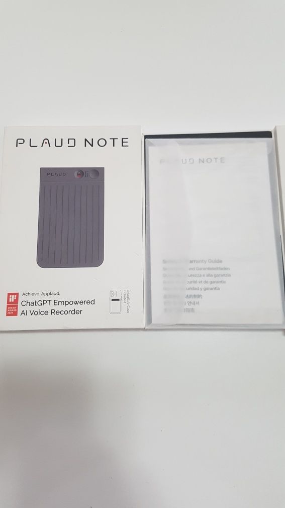 AI PLAUD Note диктофон, резюме на ChatGPT, голям капацитет, черен 64GB