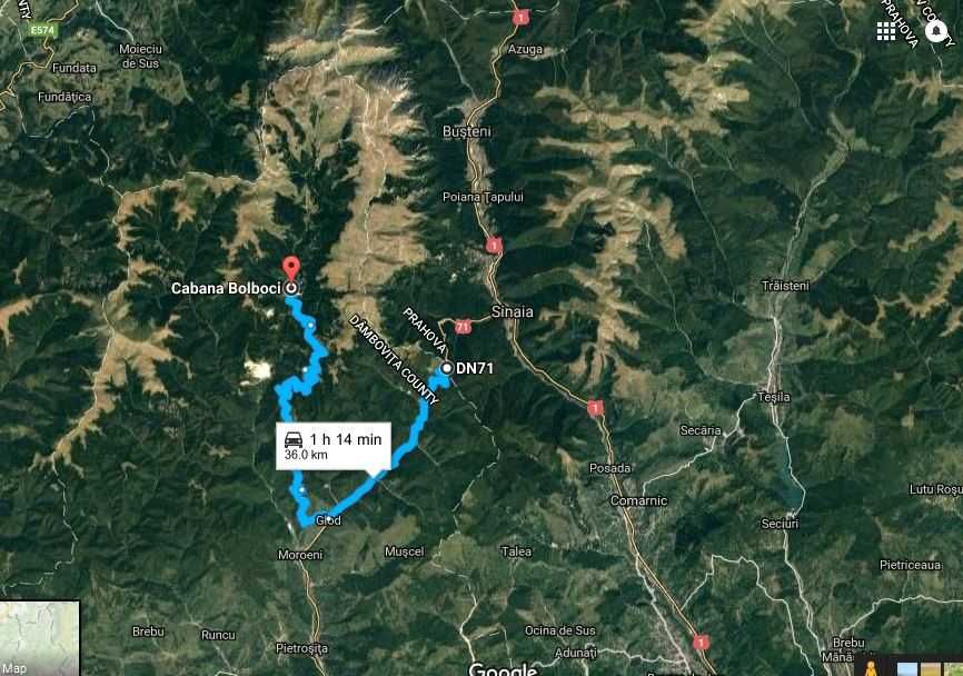 Teren la munte  Sinaia.Cota 1000 Moroeni DB Intravilan acces din DN71