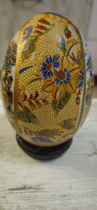 Vand vaza Satsuma japoneza,ou pictat asiatic,farfurie Chokin. 8 poze