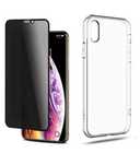 Iphone XR/X/XS/XS MAX - Husa Premium Case + Folie Sticla Anti Spy 3D