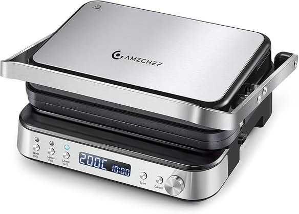 AMZCHEF Grătar electric multifuncțional 4 în 1