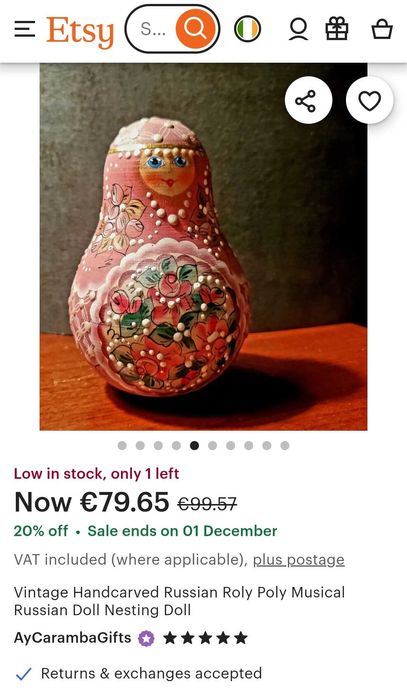 Музикална дървена матрьошка нивеляшка