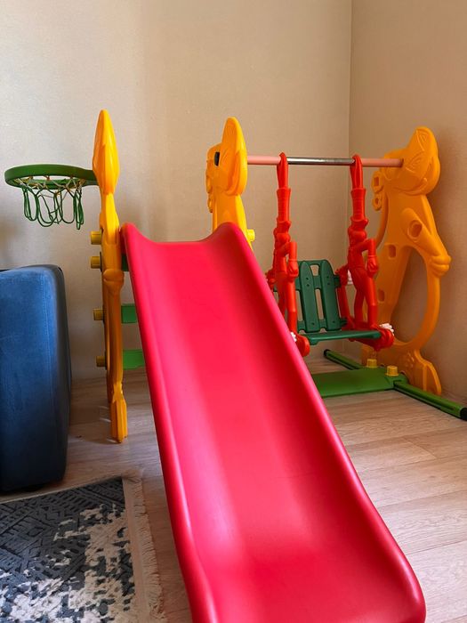 Детская горка, горка, игрушка, качели, игровая площадка