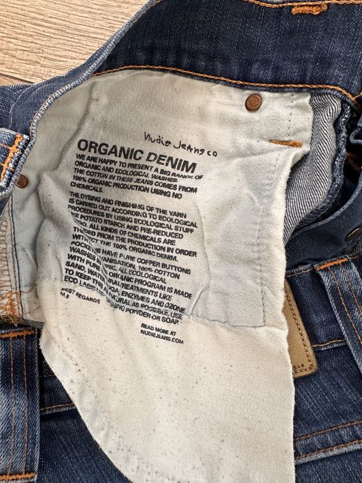 Blugi NUDIE Grim Tim Albastru Barbati | Marime 33 x 34 (Talie 82 cm)