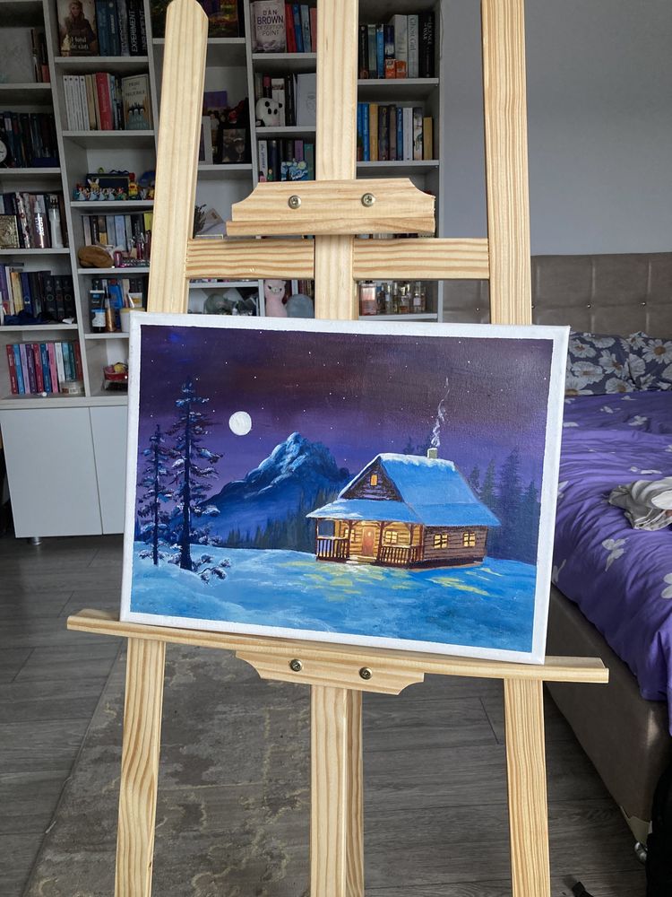 pictura pe panza, o noapte de iarna