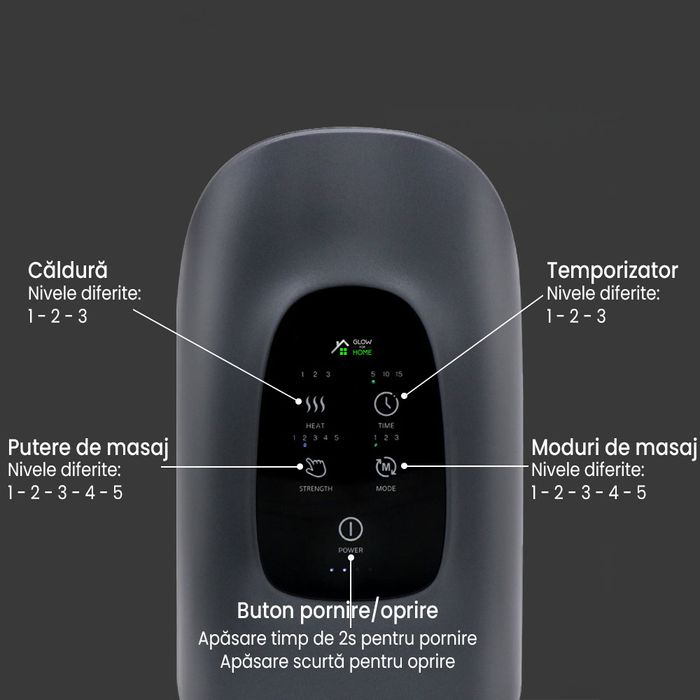 Aparat masaj maini wireless, presopunctura, cu acumulator