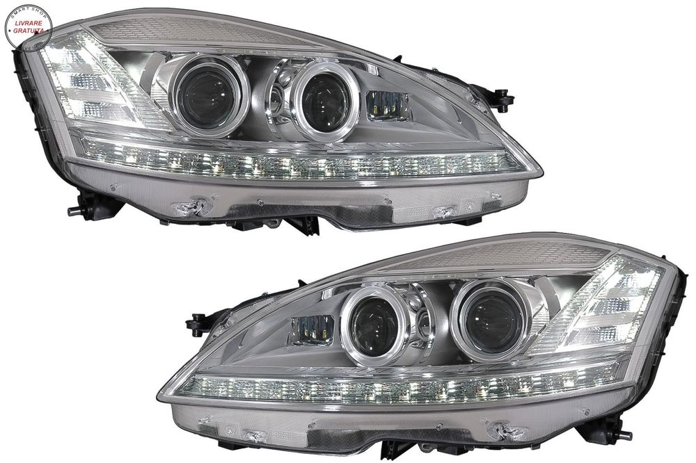 Faruri LED Mercedes Clasa S W221 (2005-2009) Facelift Look Semnalizare Dinamica Se- livrare gratuita