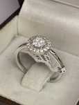Inel aur alb 18kt. cu diamante 0.22ct