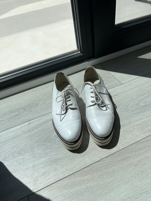Pantofi Oxford, din piele, cu platforma - 42
